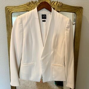 A|X Armani Exchange White Blazer